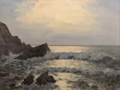 Arsène Chabanian, mer au crépuscule, tableau