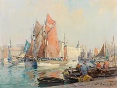Robert Laroche, port de Concarneau, tableau