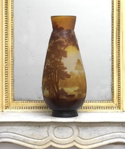 Gallé, grand vase, signature étoile - expertisez.com