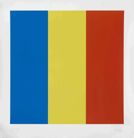 Ellswort Kelly, lithographie nommée Red Yellow Blue vendue aux enchères par Expertisez 