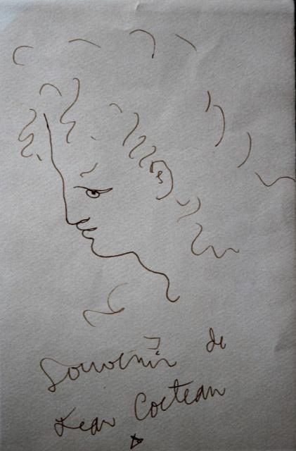 Jean Cocteau, visage, dessin