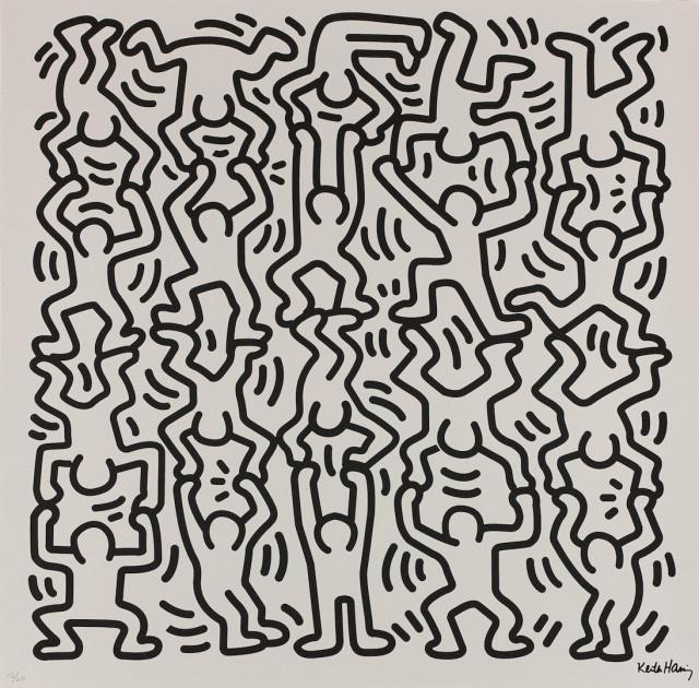 Keith Haring, lithographie, vente aux enchères