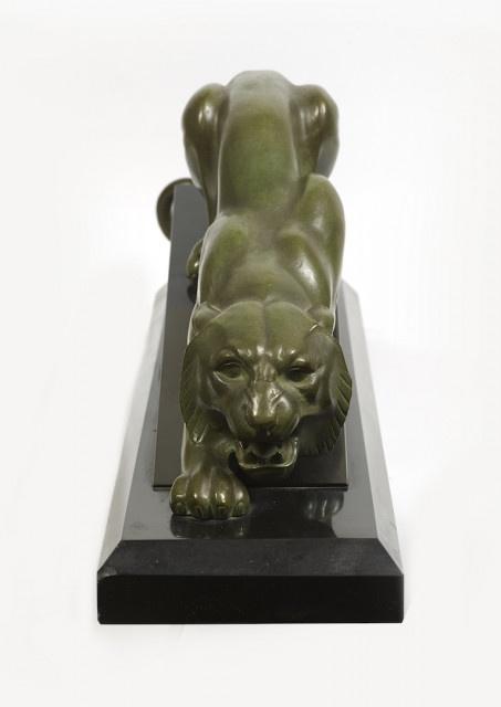 Georges Lavroff, tigre à l'affut, bronze