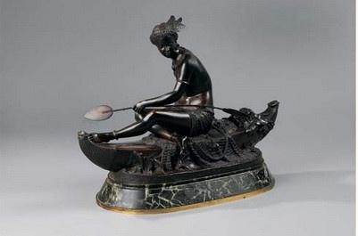 Duchoiselle, indienne, sculpture en bronze