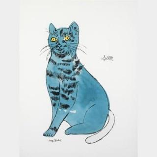 Andy Warhol - Sam Blue Cat - Offset lithographie