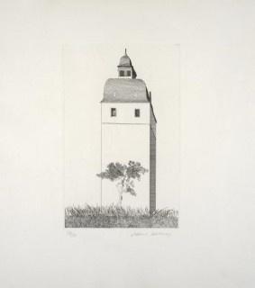 David Hockney, the bell tower, gravure
