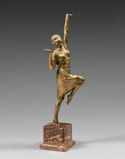 Demeter Chiparus, femme dansant, sculpture