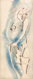 Gérard Guyomard, femme aux porte jarretelle, dessin