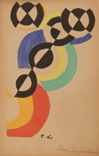 Sonia & Robert Delaunay, carton d'invitation, pochoir
