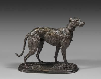 Arthur Waagen, chien, bronze