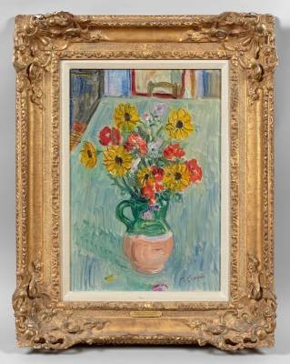 Charles Camoin,  Bouquet de fleurs de jardin, tableau