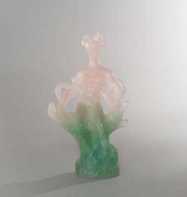 Daum Pierre Roulot, Merlin, sculpture en pâte de verre
