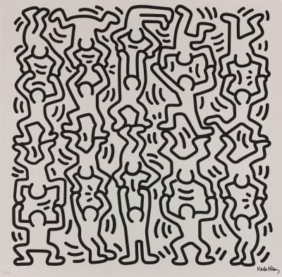 Keith Haring, lithographie, vente aux enchères