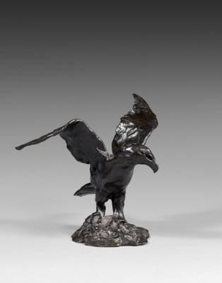 Jose Maria David, l'aigle aux ailes déployés, bronze