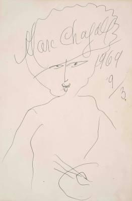 marc-chagall-autoportrait-dessin