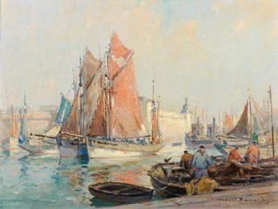 Robert Laroche, port de Concarneau, tableau