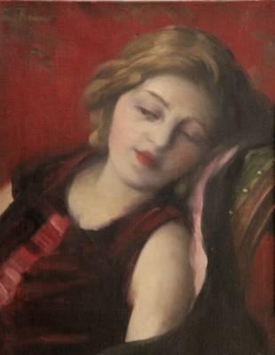 Ernest Rouart, jeune femme alanguie, tableau