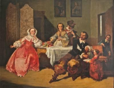 Casimir Van den Daele, le repas de famille
