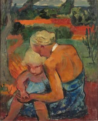 Willy Eisenschitz, mère et enfant, tableau