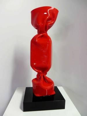 Laurence Jenkell, wrapping rouge, sculpture
