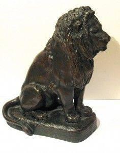 Antoine Louis Barye, lion assis, bronze