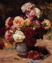 Georges Jeannin, roses, tableau