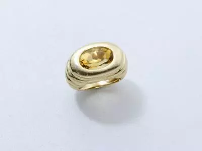 Bague or et citrine