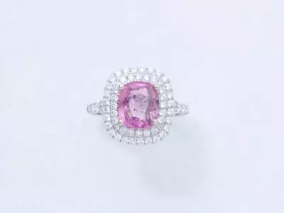 Bague saphir rose