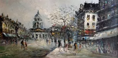 R.Davey, un après midi à Paris, tableau