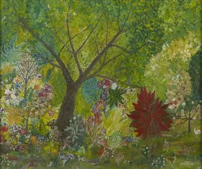 Henri Maik, Paysage verdoyant, tableau