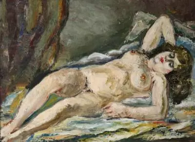 isaac-pailes-femme-nue-tableau