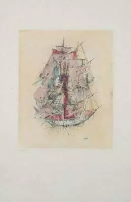 Otto Wols, goëlette de l'espérance, gravure