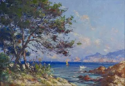 Pierre Paul Emiot, paysage méditerranéen